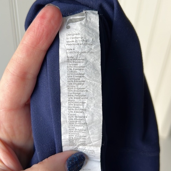 FABLETICS Navy Blue Adjustable Ruched Leggings Size Xxs - Picture 3 of 12